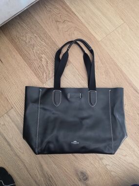 Coach Black Leather Tote Bag